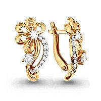 Золотые серьги AQUAMARINE 41309А 41309А фото