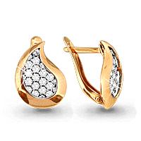 Золотые серьги AQUAMARINE 41353А 41353А фото