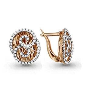 Золотые серьги AQUAMARINE 41553А 41553А фото