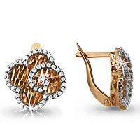 Золотые серьги AQUAMARINE 41560А 41560А фото