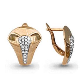 Золотые серьги AQUAMARINE 41628А 41628А фото