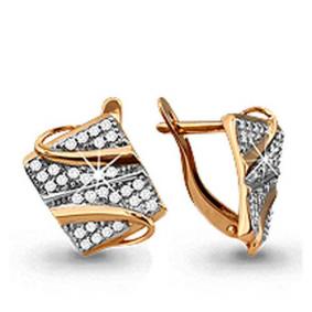 Золотые серьги AQUAMARINE 41667А 41667А фото