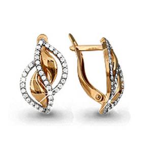 Золотые серьги AQUAMARINE 41671А 41671А фото