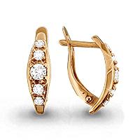 Золотые серьги AQUAMARINE 41789А 41789А фото