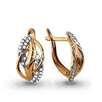 Золотые серьги AQUAMARINE 41798А 41798А фото