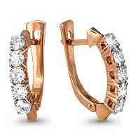 Золотые серьги AQUAMARINE 42005 42005 фото