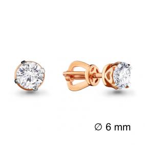 Золотые серьги AQUAMARINE 42006 с Swarovski 42006 фото