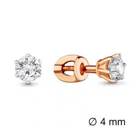 Золотые серьги AQUAMARINE 42011 с Swarovski 42011 фото