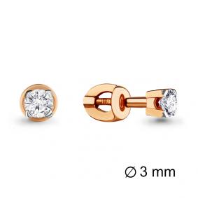 Золотые серьги AQUAMARINE 42024 с Swarovski 42024 фото