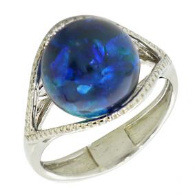 Серебряное кольцо Дарвин 420251376rr-бир с янтарём и бирюзой 420251376rr-бир фото