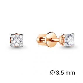 Золотые серьги AQUAMARINE 42040 с Swarovski 42040 фото