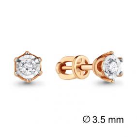 Золотые серьги AQUAMARINE 42044 42044 фото