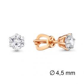 Золотые серьги AQUAMARINE 42048 с Swarovski 42048 фото