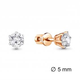 Золотые серьги AQUAMARINE 42049 с Swarovski 42049 фото