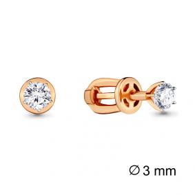 Золотые серьги AQUAMARINE 42082 с Swarovski 42082 фото