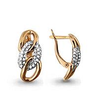 Золотые серьги AQUAMARINE 42188А 42188А фото