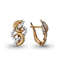 Золотые серьги AQUAMARINE 42237А 42237А фото