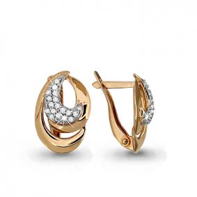 Золотые серьги AQUAMARINE 42279А 42279А фото