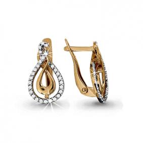 Золотые серьги AQUAMARINE 42315А 42315А фото