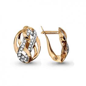 Золотые серьги AQUAMARINE 42320А 42320А фото