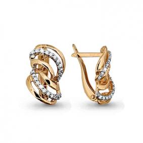 Золотые серьги AQUAMARINE 42321А 42321А фото