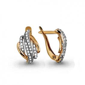 Золотые серьги AQUAMARINE 42344А 42344А фото