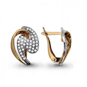 Золотые серьги AQUAMARINE 42387А 42387А фото