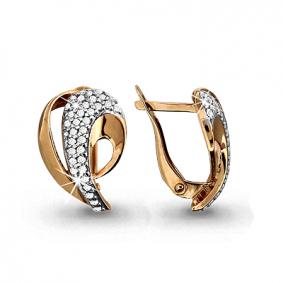 Золотые серьги AQUAMARINE 42389А 42389А фото