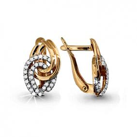 Золотые серьги AQUAMARINE 42402А 42402А фото