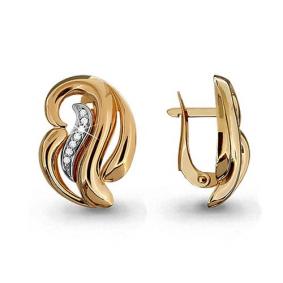 Золотые серьги AQUAMARINE 42467А 42467А фото