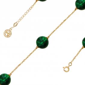 Колье из золочёного серебра Дарвин 425432046ks-з с янтарём 425432046ks-з фото