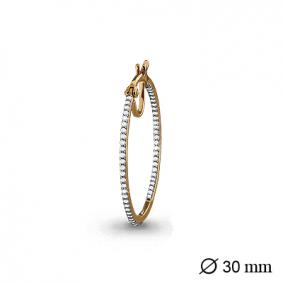 Золотые серьги AQUAMARINE 42560А с фианитом 42560А фото