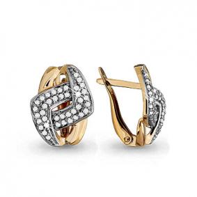 Золотые серьги AQUAMARINE 42590А 42590А фото