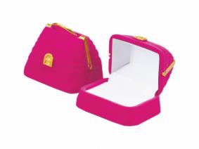 Футляр флокированный Сумочка под кольцо и серьги серия Романтика 42601-руб 42601-руб фото