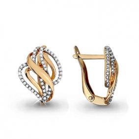 Золотые серьги AQUAMARINE 42698А 42698А фото