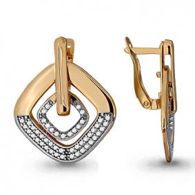 Золотые серьги AQUAMARINE 42738А 42738А фото