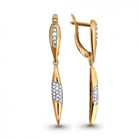 Золотые серьги AQUAMARINE 42780А 42780А фото