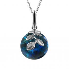 Серебряная подвеска Дарвин 428257142uu-бир с янтарём 428257142uu-бир фото