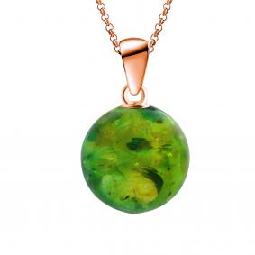 Подвеска из золочёного серебра Дарвин 428492022tt-з с янтарём 428492022tt-з фото