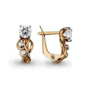 Золотые серьги AQUAMARINE 42952А 42952А фото