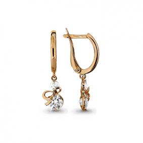 Золотые серьги AQUAMARINE 43117 43117 фото