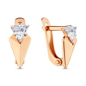 Золотые серьги AQUAMARINE 43360 с Swarovski 43360 фото