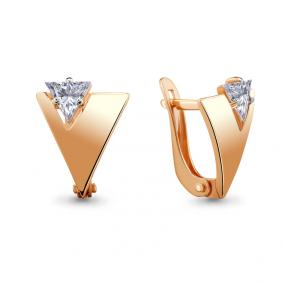 Золотые серьги AQUAMARINE 43417 с Swarovski 43417 фото