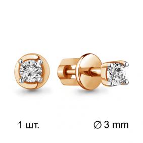 Одиночная серьга из золота AQUAMARINE с Swarovski 43501 43501 фото