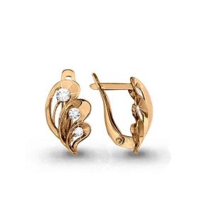 Золотые серьги AQUAMARINE 43524 43524 фото