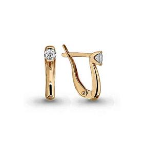 Золотые серьги AQUAMARINE 43634 с Swarovski 43634 фото