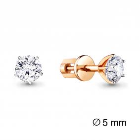 Золотые серьги AQUAMARINE 43644 с Swarovski 43644 фото