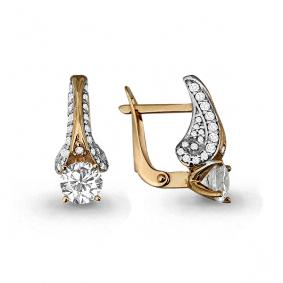 Золотые серьги AQUAMARINE 43725А 43725А фото