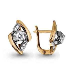 Золотые серьги AQUAMARINE 43766А 43766А фото