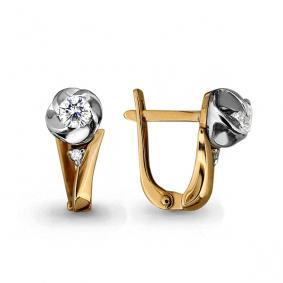 Золотые серьги AQUAMARINE 43775А 43775А фото